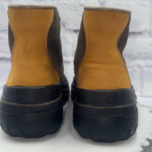 Clarks Womens Sz 7 Leather Waterproof Mucker Duck Boots Weatherproof Lace Up - Picture 7 of 12